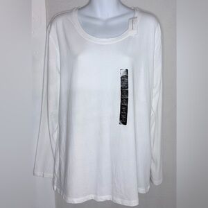 NWT Banana Republic white Long Sleeve T-Shirt Women XL